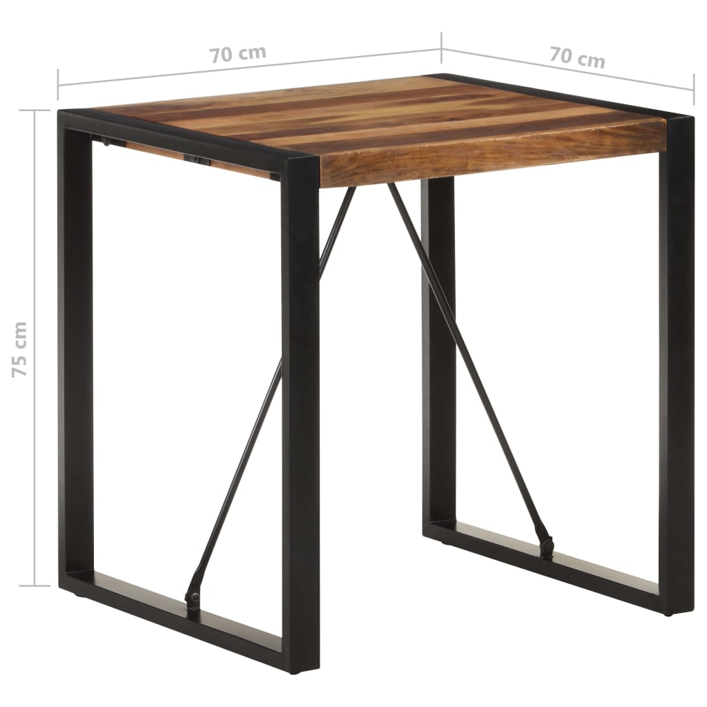 Table à manger 70x70x75 cm Bois d'acacia massif - XIOS