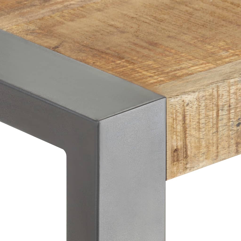 Table de salle à manger 70x70x75cm Bois de manguier massif brut