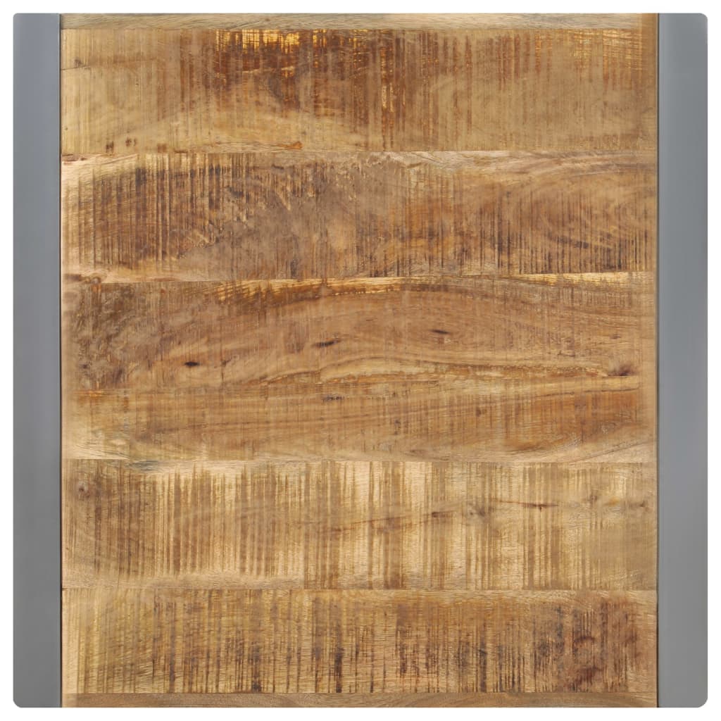 Table de salle à manger 70x70x75cm Bois de manguier massif brut