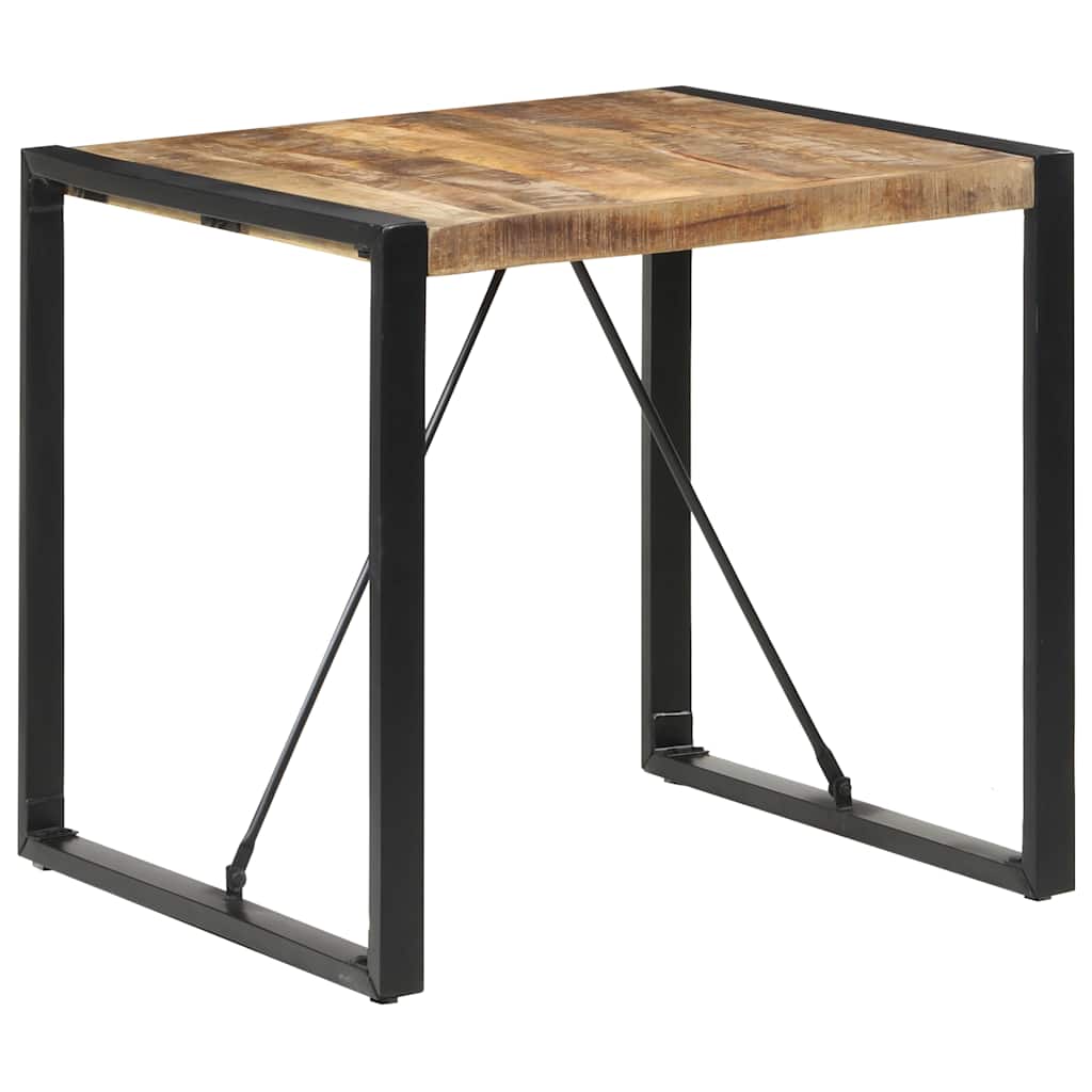 Table à manger 80x80x75 cm Bois de manguier brut