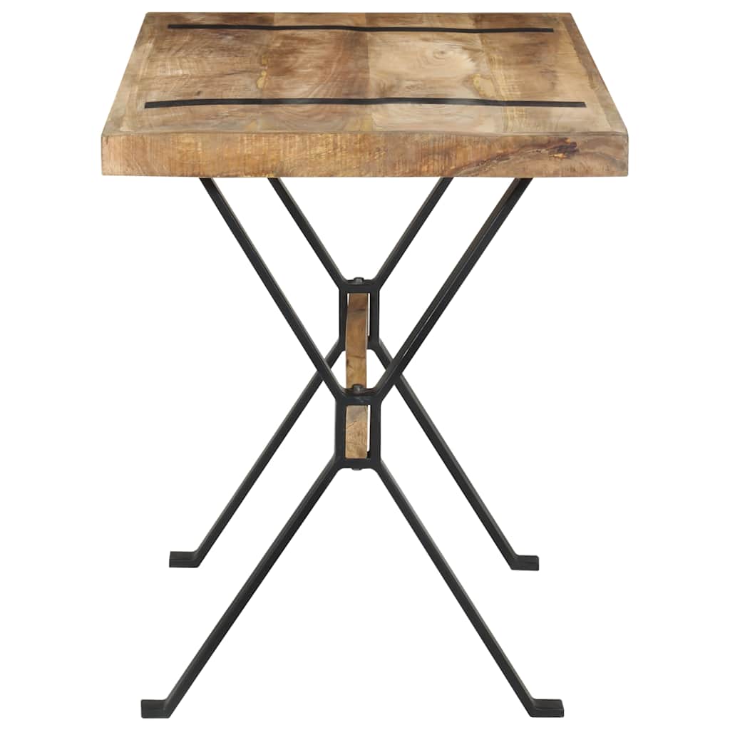 Table à manger 120x60x76 cm bois de manguier brut - XIOS