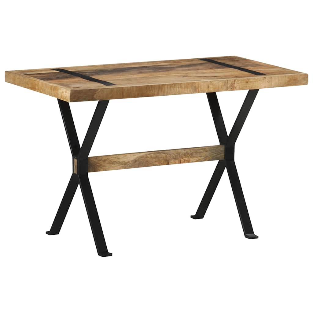 Table à manger 120x60x76 cm bois de manguier brut - XIOS