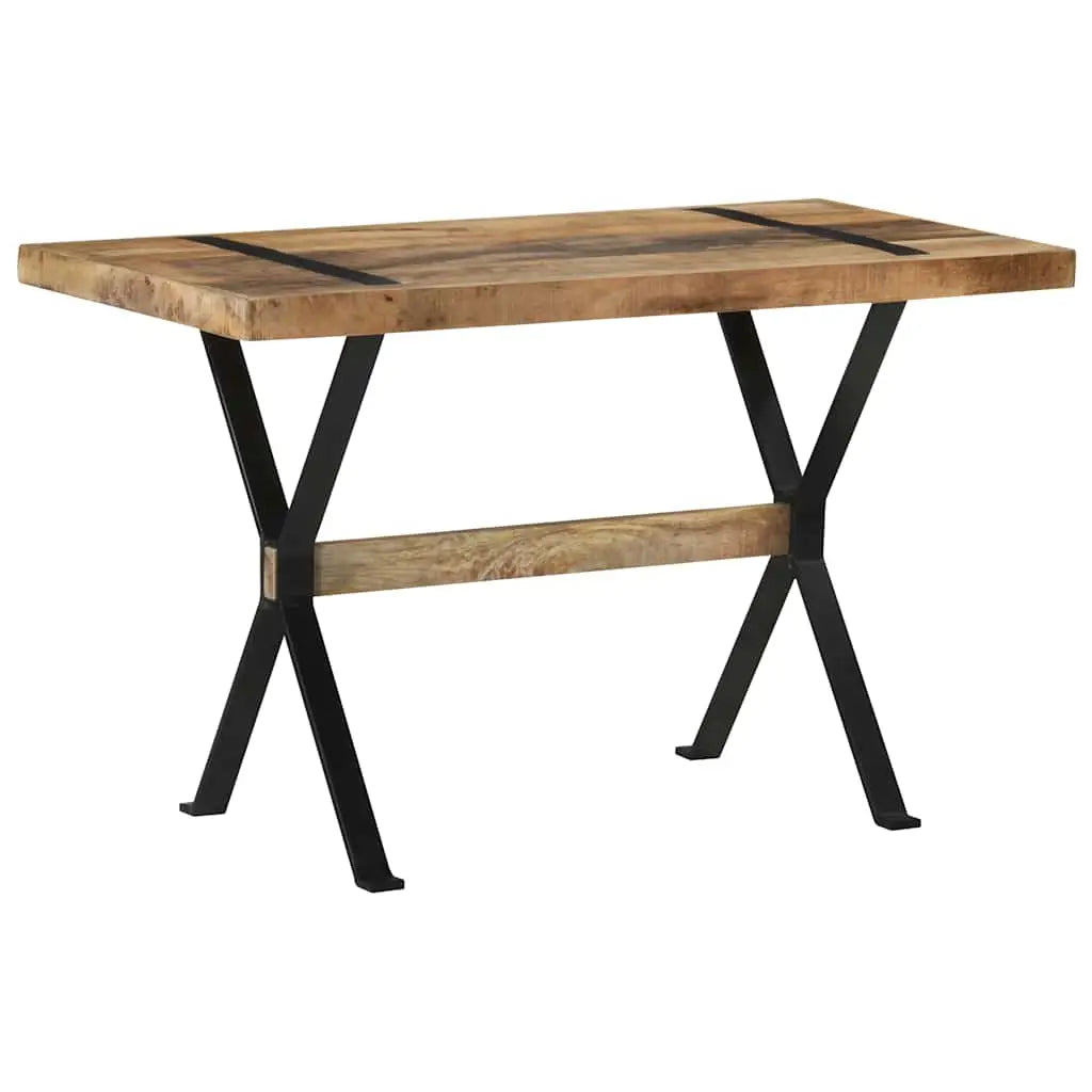 Table à manger 120x60x76 cm bois de manguier brut - XIOS