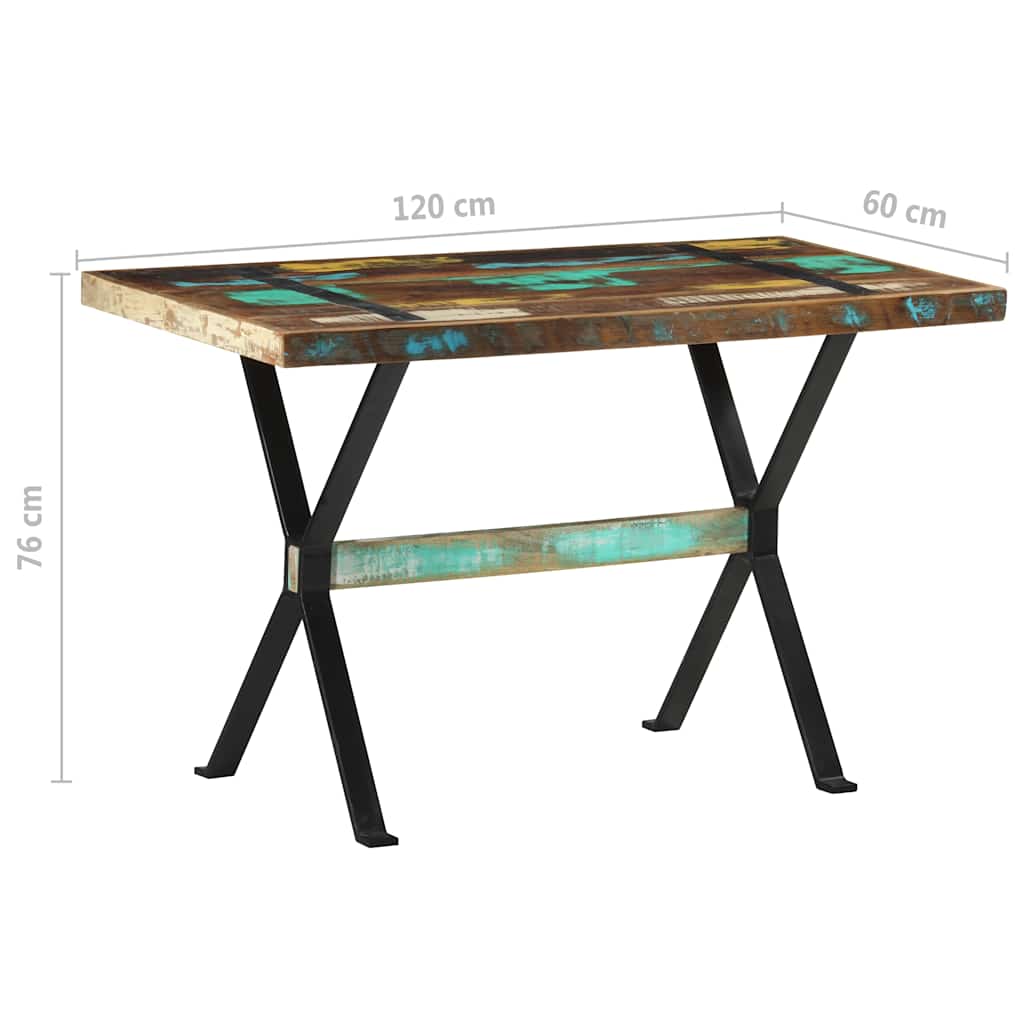 Table à manger 120x60x76 cm Bois de récupération massif - XIOS Store SNC