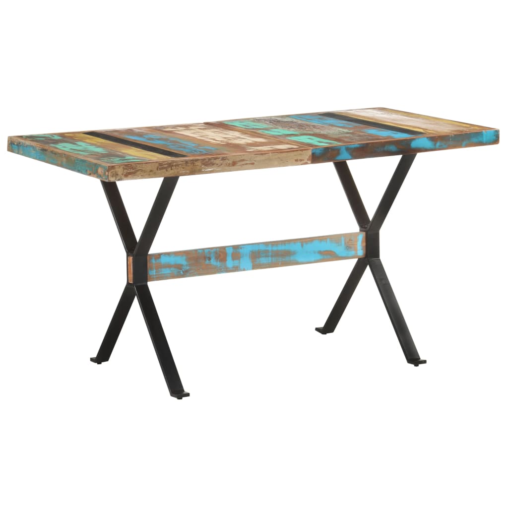 Table à manger 140x70x76 cm Bois de récupération massif - XIOS