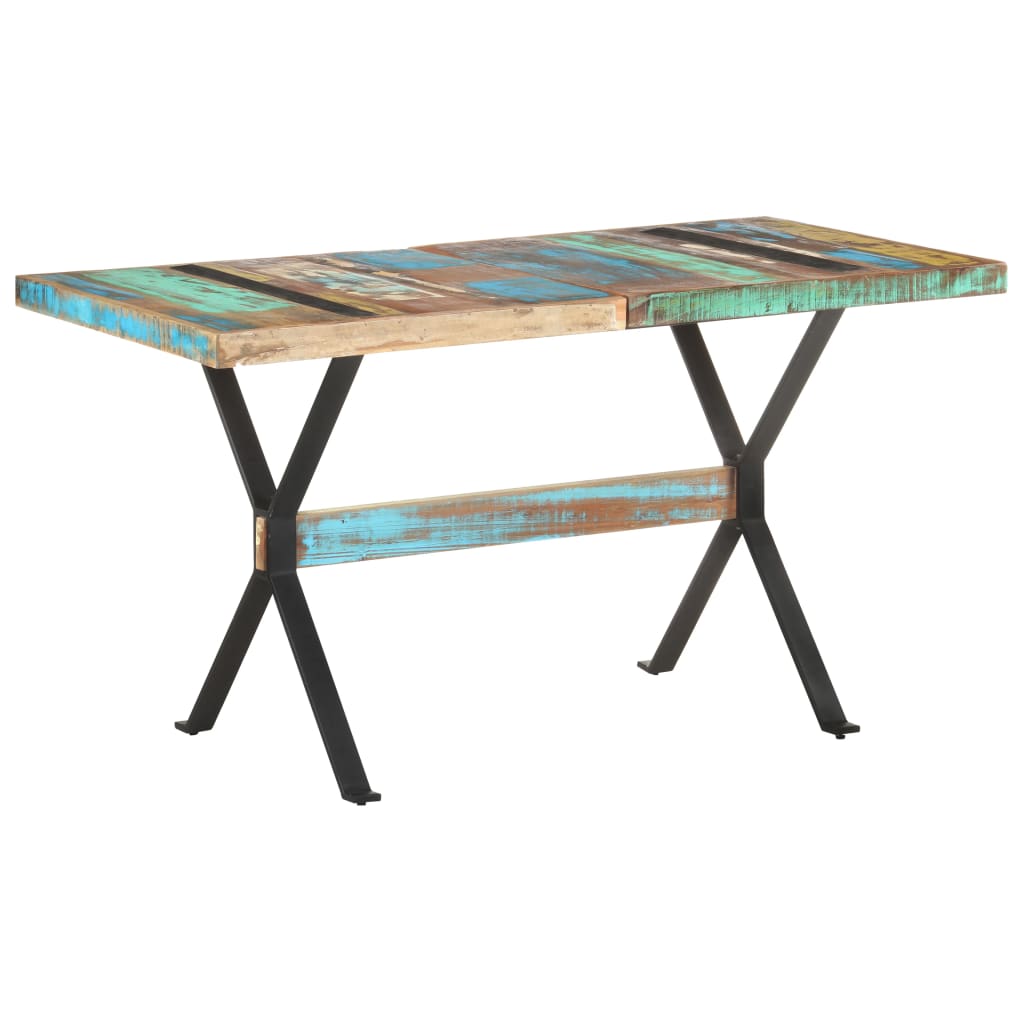Table à manger 140x70x76 cm Bois de récupération massif - XIOS