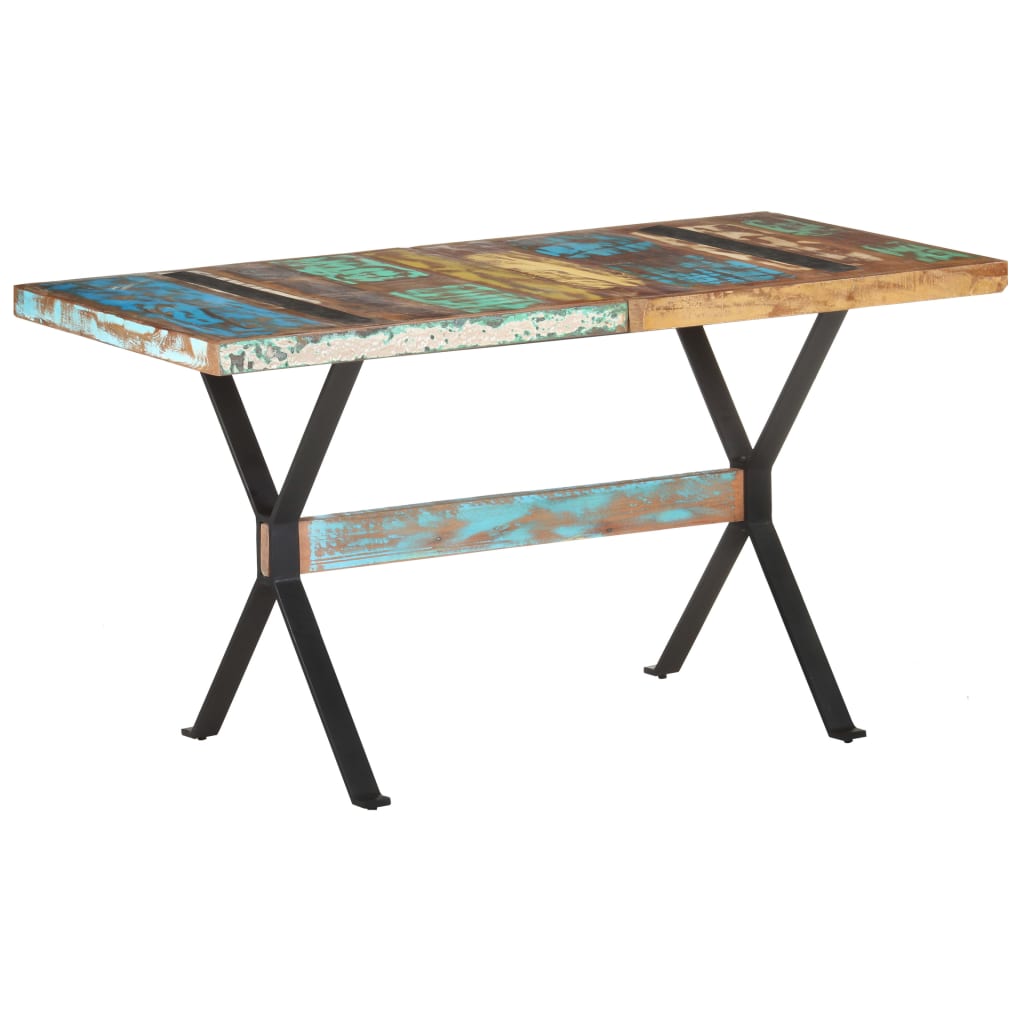 Table à manger 140x70x76 cm Bois de récupération massif - XIOS