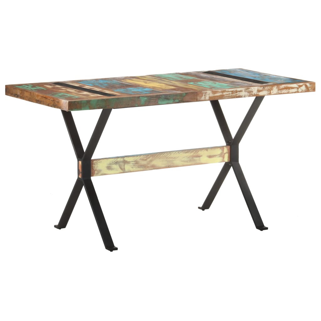 Table à manger 140x70x76 cm Bois de récupération massif - XIOS