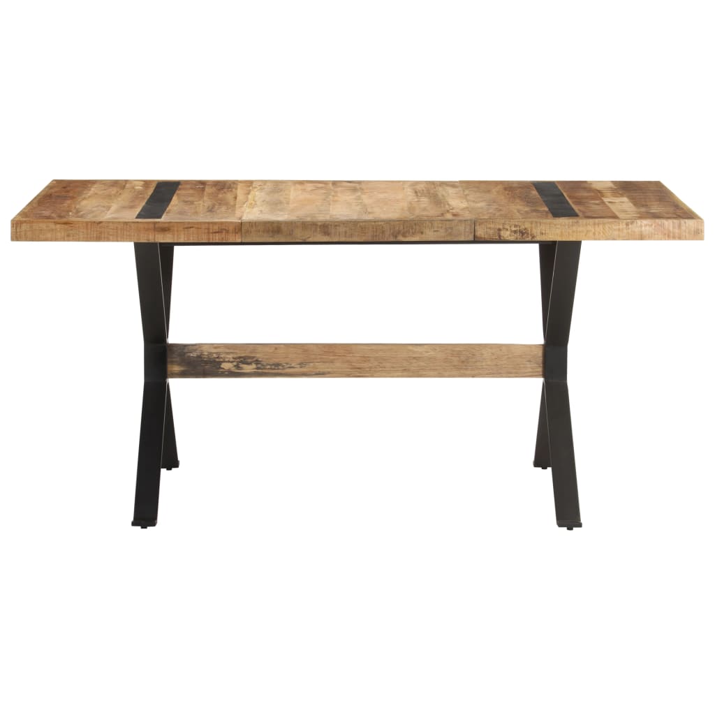 Table de salle à manger 160x80x76 cm Bois de manguier brut - XIOS