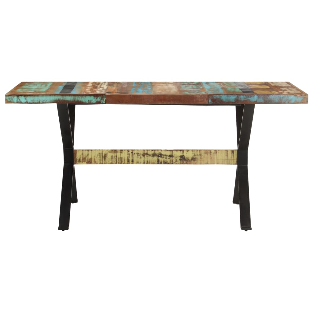 Table de salle à manger 160x80x76cm Bois de récupération massif