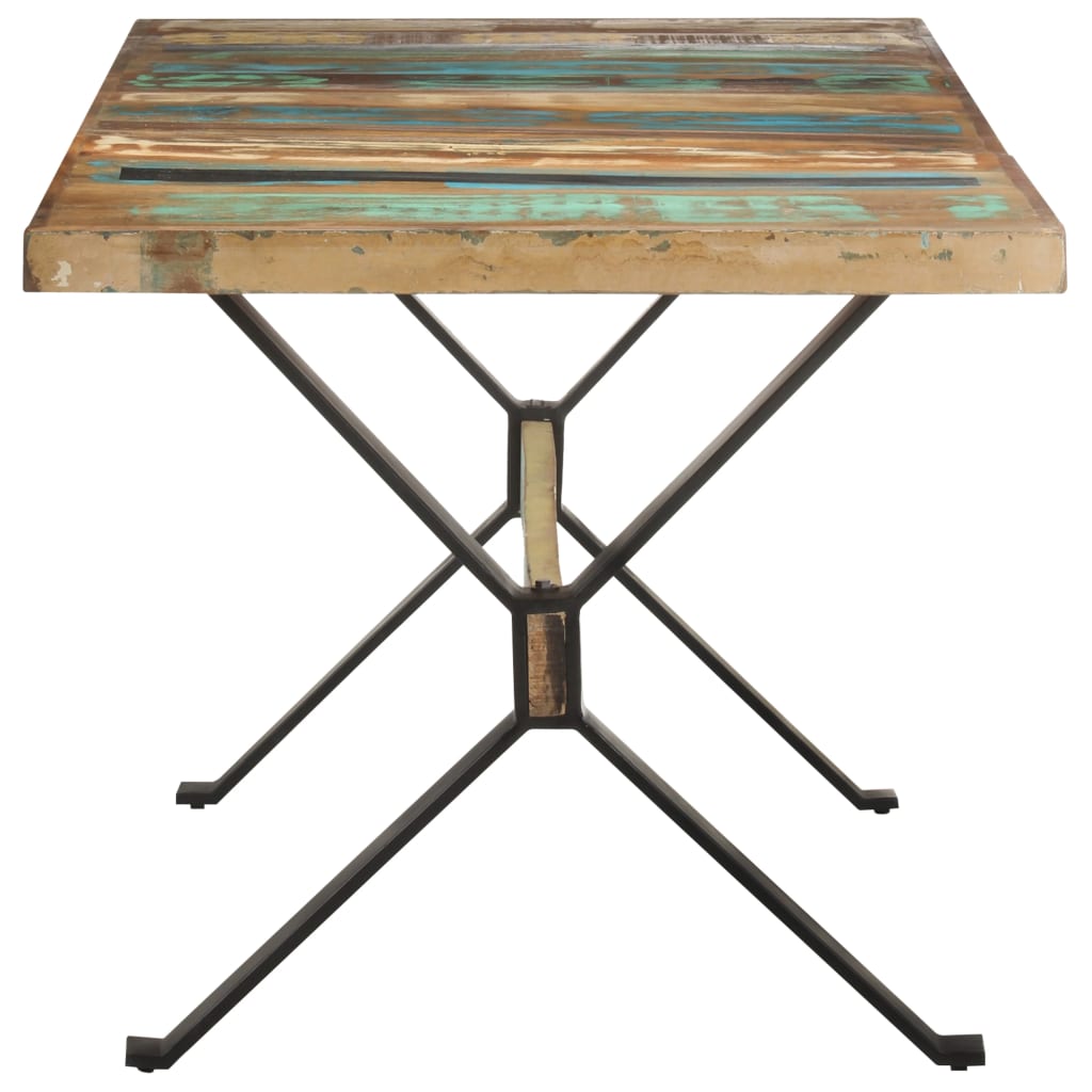 Table de salle à manger 160x80x76cm Bois de récupération massif