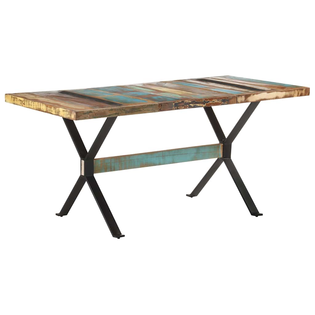 Table de salle à manger 160x80x76cm Bois de récupération massif