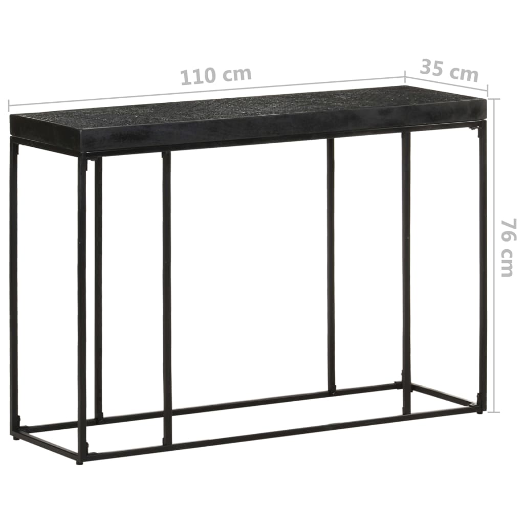 Table console Noir 110x35x76 cm Bois d'acacia et de manguier - XIOS