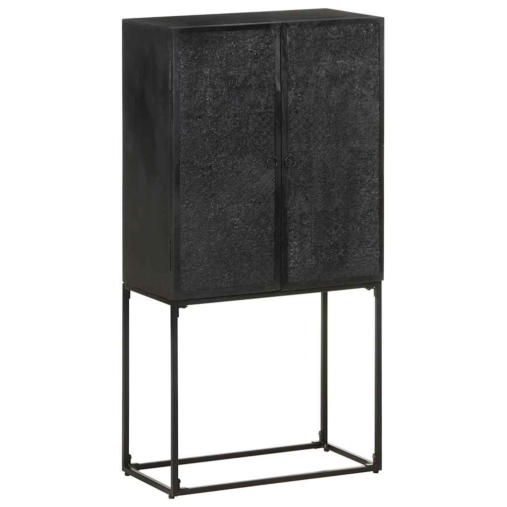Buffet Noir 60x30x120 cm Bois massif d'acacia et de manguier