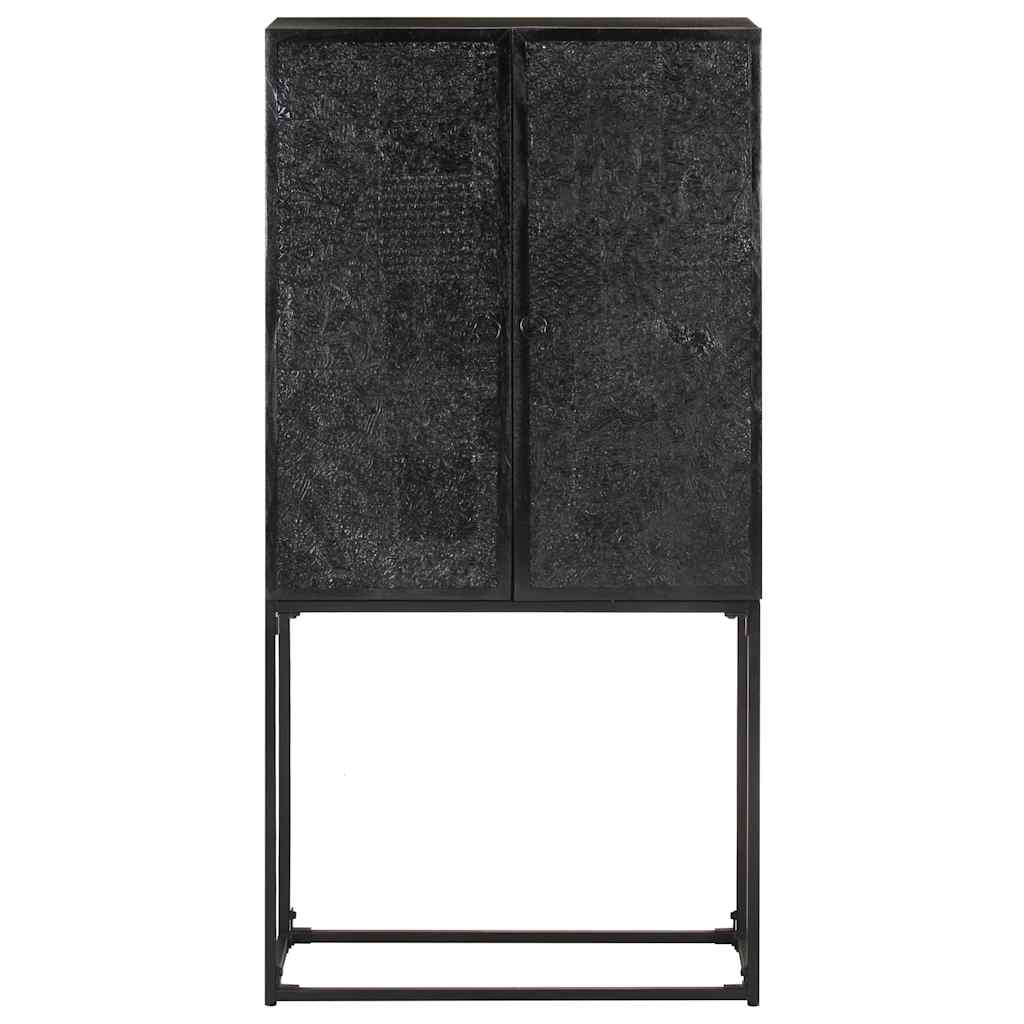 Buffet Noir 60x30x120 cm Bois massif d'acacia et de manguier