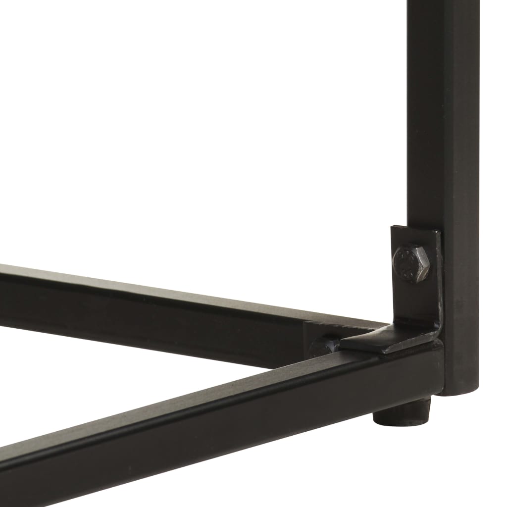 Buffet Noir 60x30x120 cm Bois massif d'acacia et de manguier - XIOS