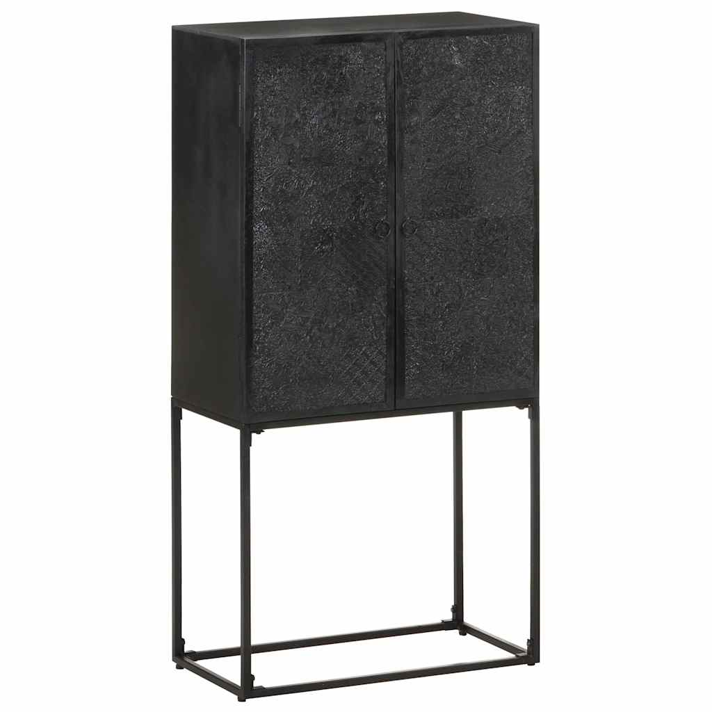 Buffet Noir 60x30x120 cm Bois massif d'acacia et de manguier
