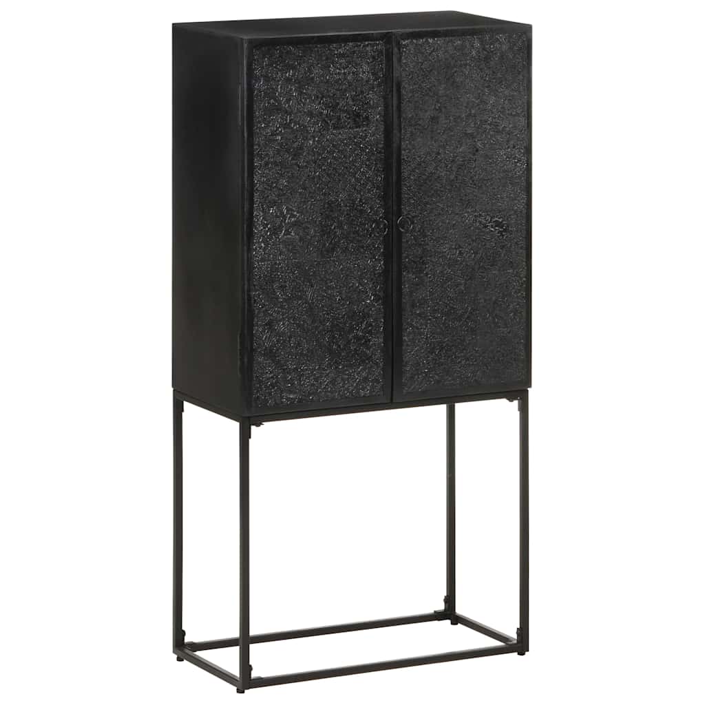 Buffet Noir 60x30x120 cm Bois massif d'acacia et de manguier