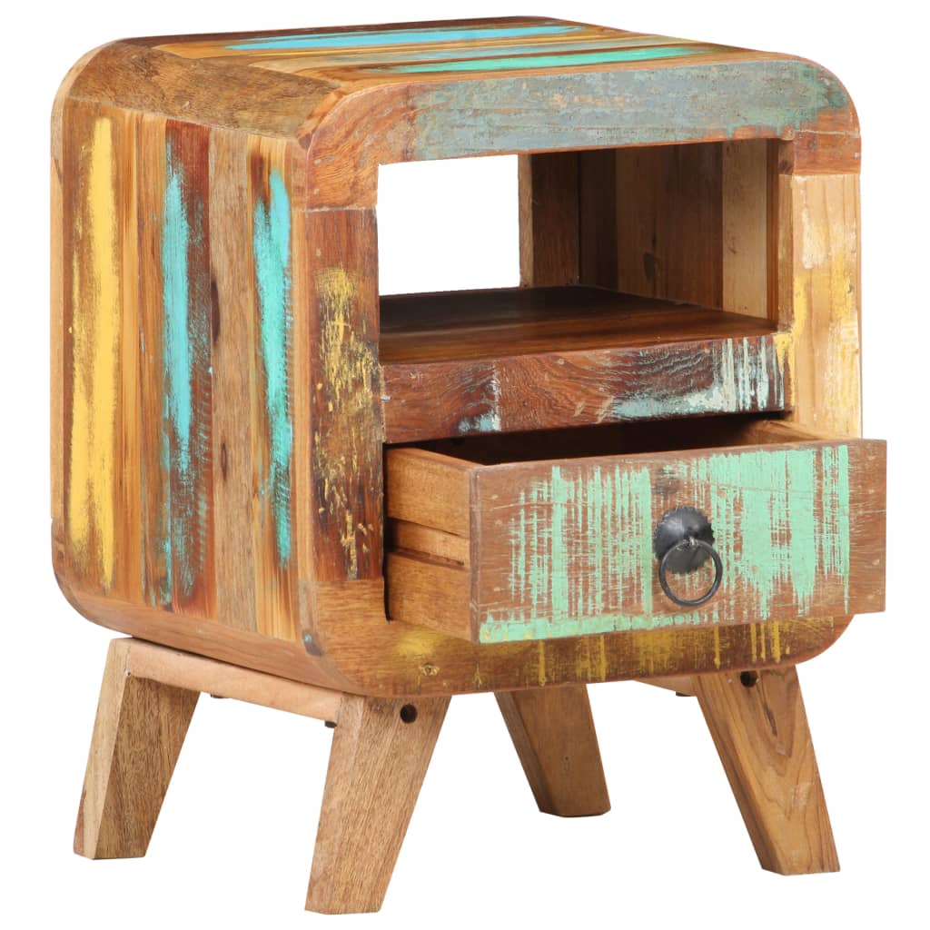Table de chevet 30x30x41 cm Bois de récupération massif - XIOS