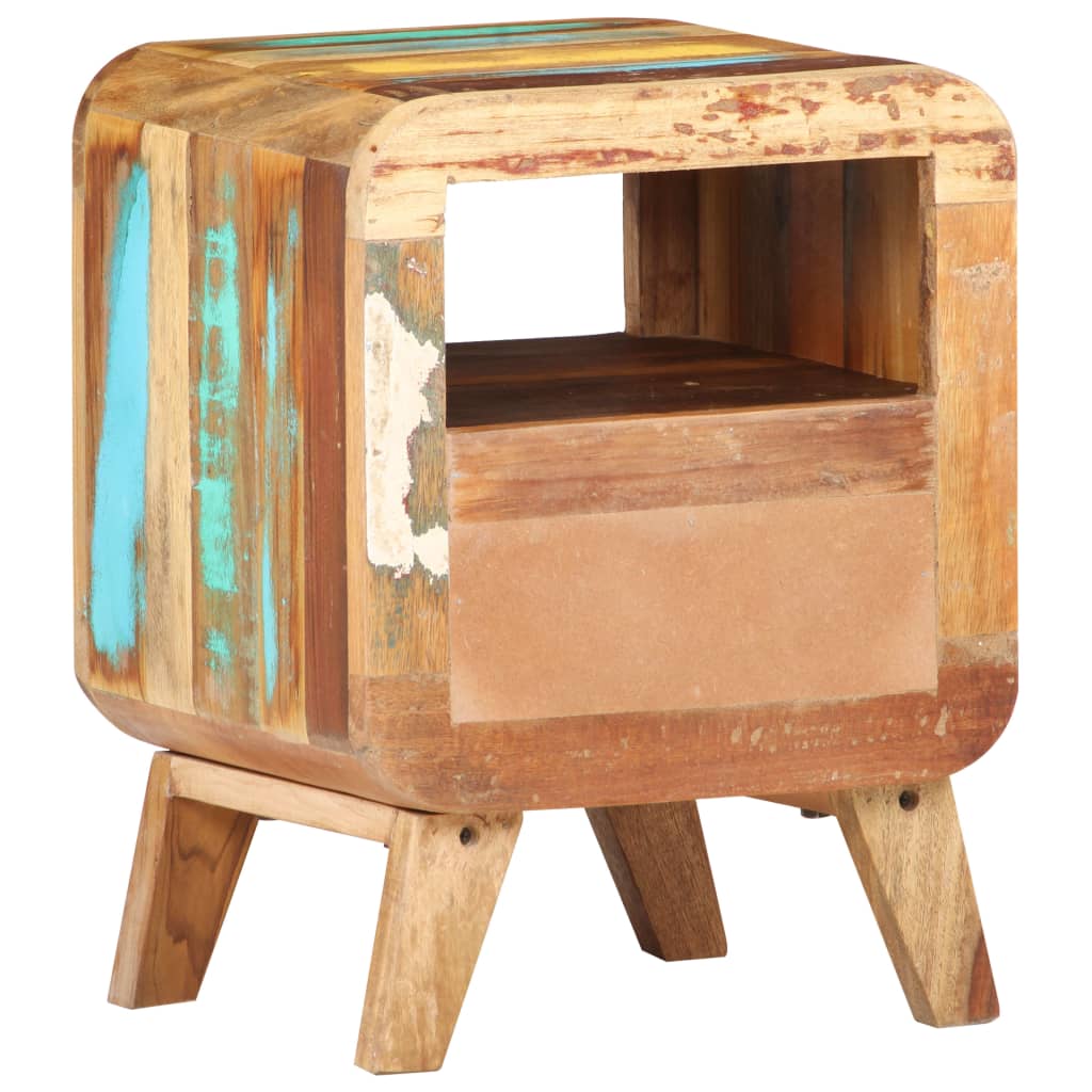 Table de chevet 30x30x41 cm Bois de récupération massif - XIOS