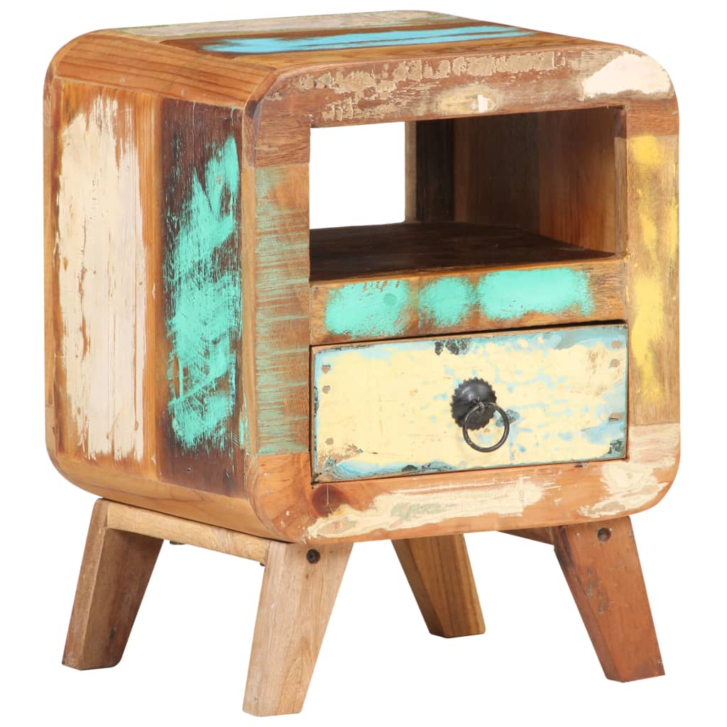 Table de chevet 30x30x41 cm Bois de récupération massif - XIOS
