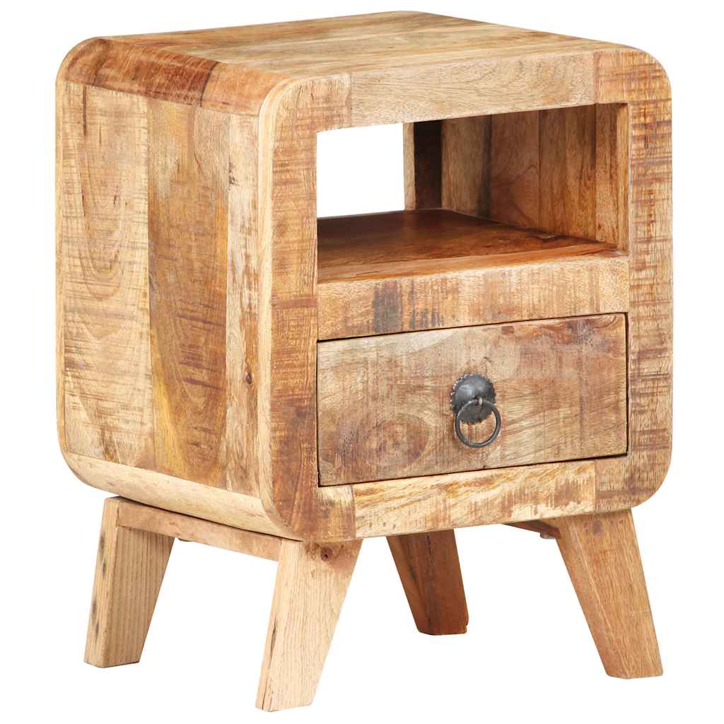 Table de chevet 30x30x41 cm Bois de manguier brut - XIOS