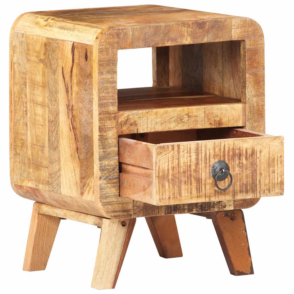 Table de chevet 30x30x41 cm Bois de manguier brut - XIOS