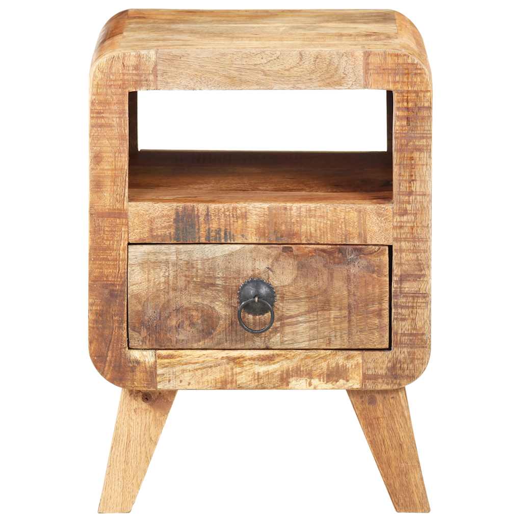 Table de chevet 30x30x41 cm Bois de manguier brut - XIOS