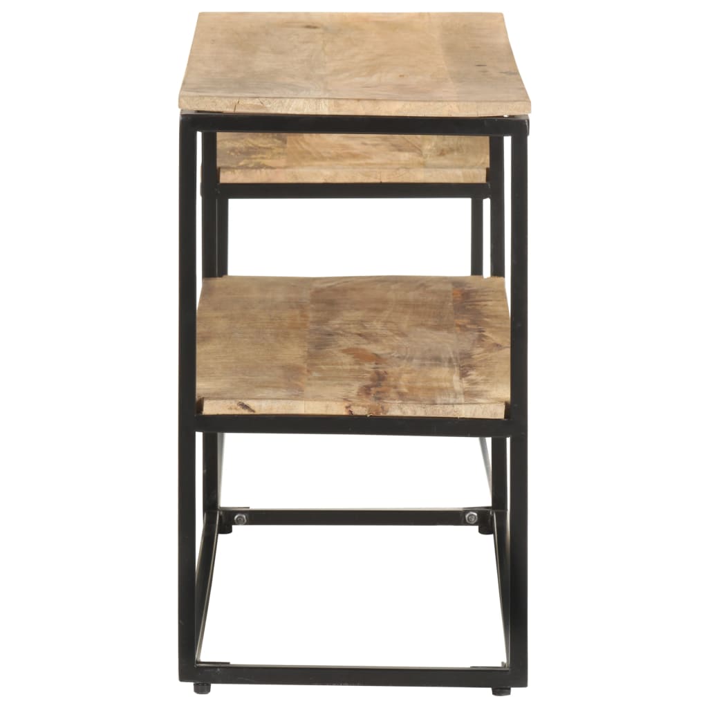 Meuble TV 180x30x50 cm Bois de manguier brut - XIOS