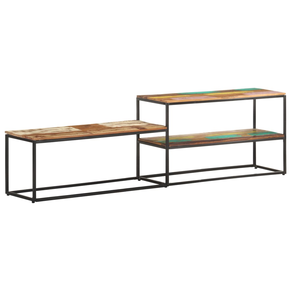 Meuble TV 180x30x50 cm Bois de récupération massif - XIOS