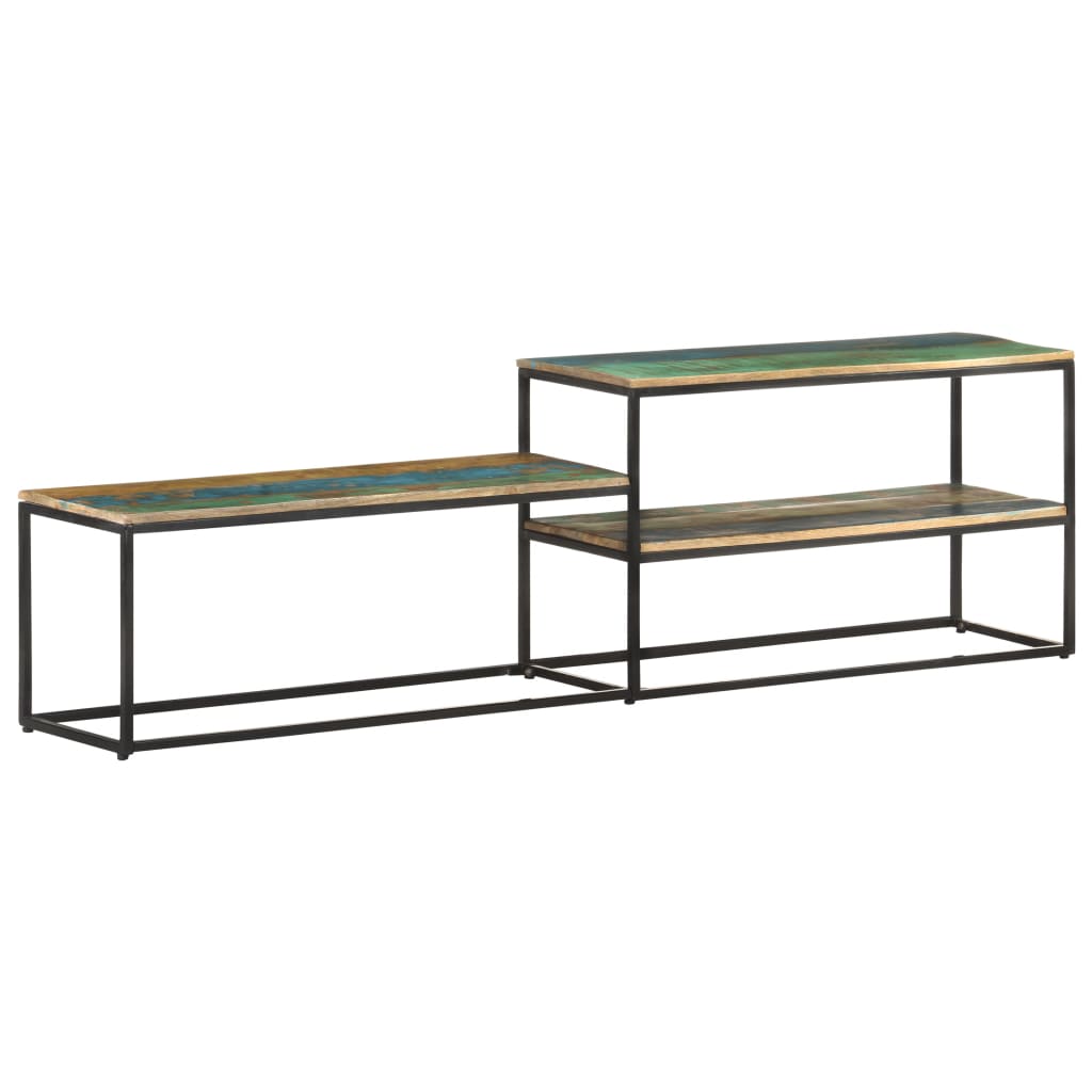 Meuble TV 180x30x50 cm Bois de récupération massif - XIOS