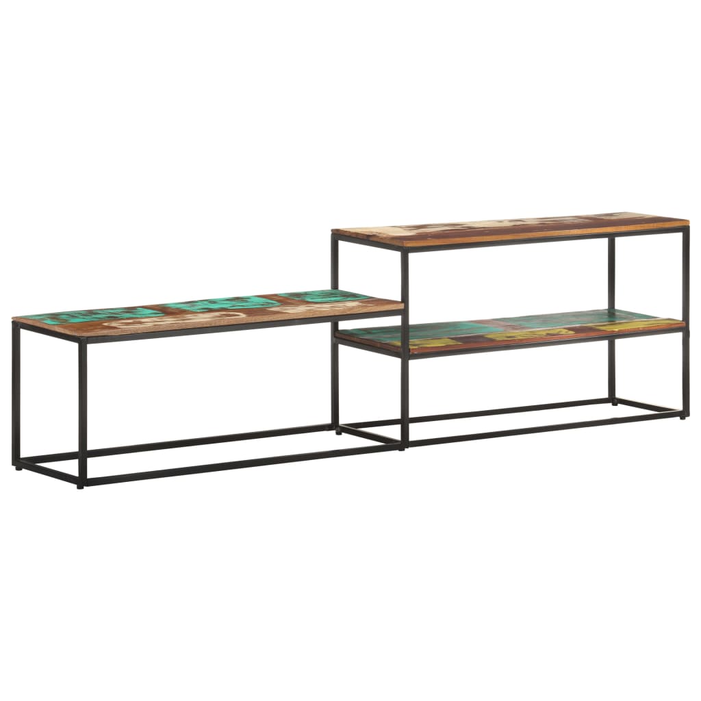 Meuble TV 180x30x50 cm Bois de récupération massif - XIOS