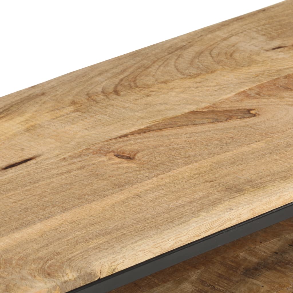 Meuble TV 130x30x45 cm Bois de manguier brut - XIOS