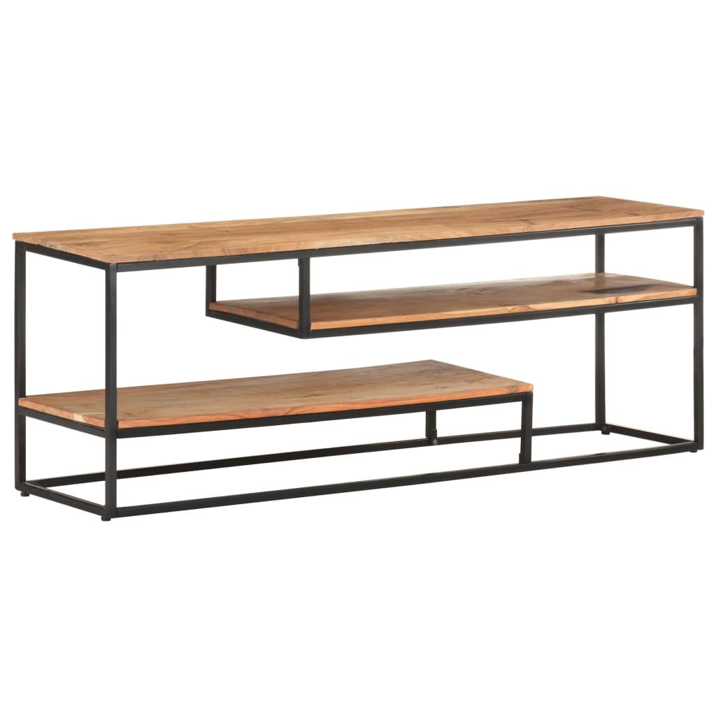 Meuble TV 130x30x45 cm Bois d'acacia massif - XIOS