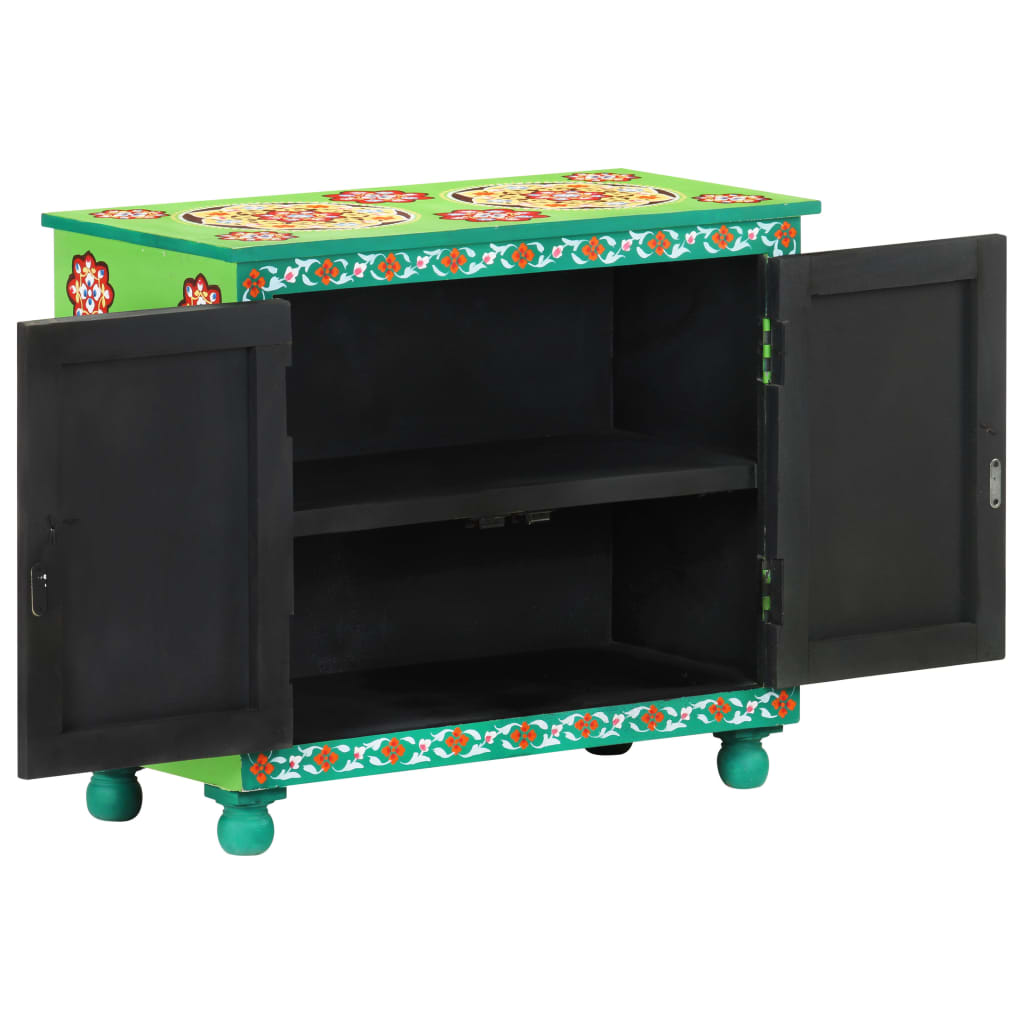 Buffet peint à la main Multicolore 70x35x60 cm Bois de manguier - XIOS