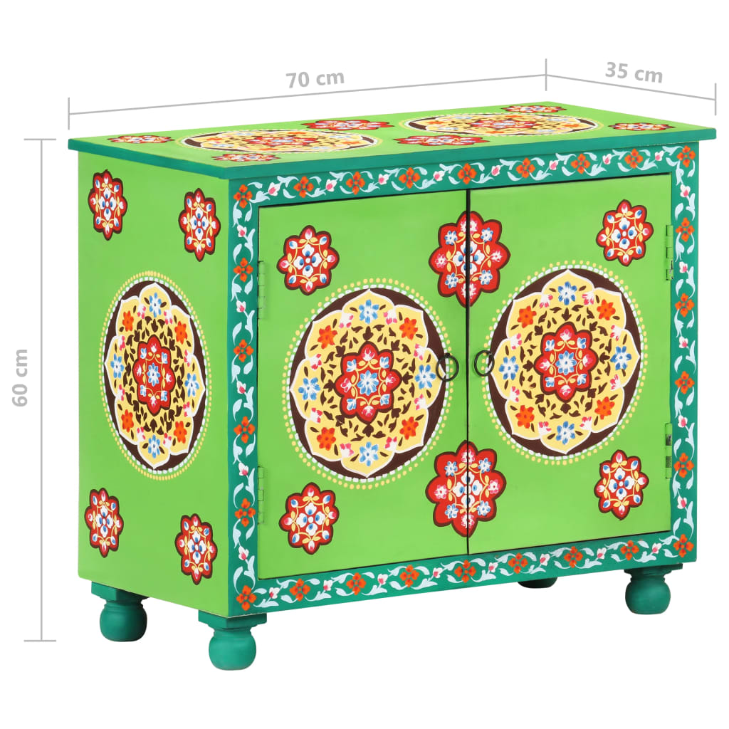 Buffet peint à la main Multicolore 70x35x60 cm Bois de manguier - XIOS