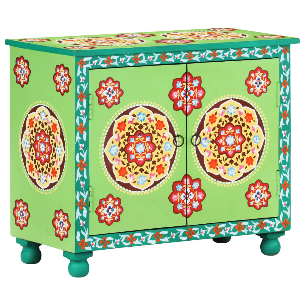 Buffet peint à la main Multicolore 70x35x60 cm Bois de manguier - XIOS