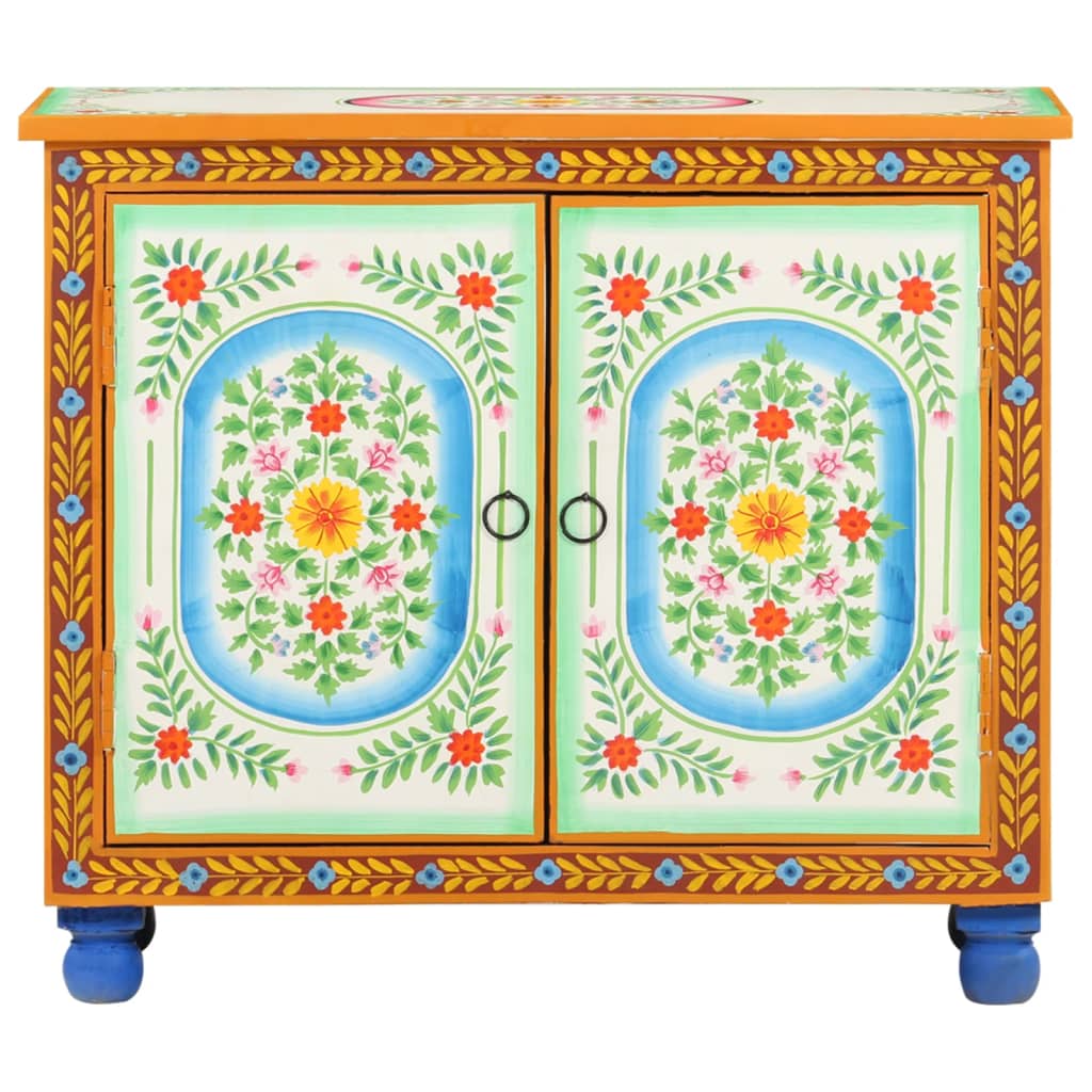 Buffet peint à la main 70x35x60 cm Bois de manguier solide - XIOS