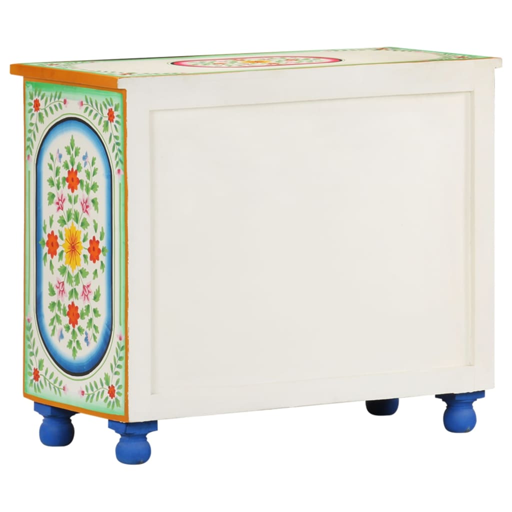 Buffet peint à la main 70x35x60 cm Bois de manguier solide - XIOS
