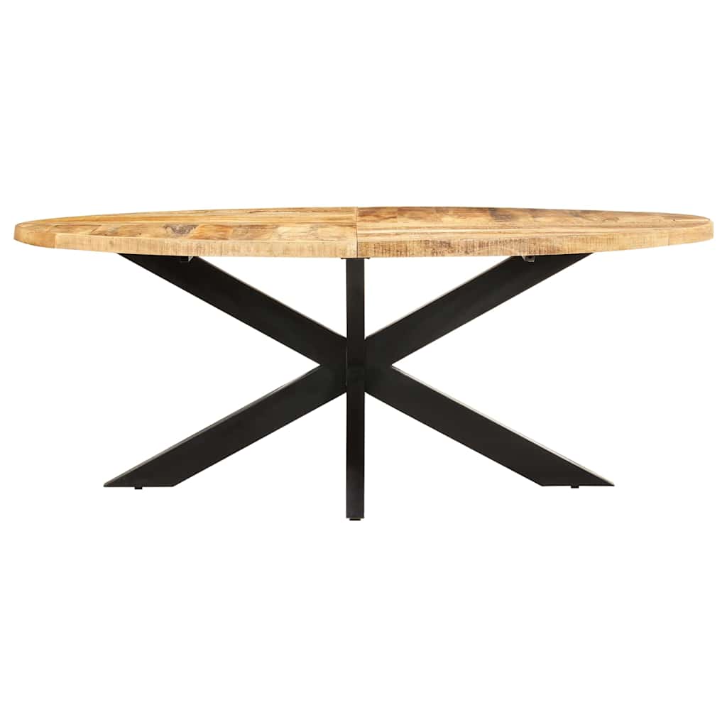 Table à dîner ovale 200x100x75 cm Bois de manguier brut - XIOS