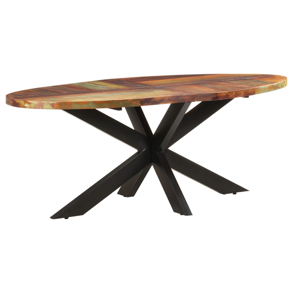 Table à dîner ovale 200x100x75 cm Bois de récupération solide - XIOS