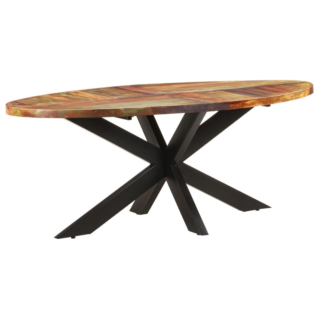 Table à dîner ovale 200x100x75 cm Bois de récupération solide - XIOS