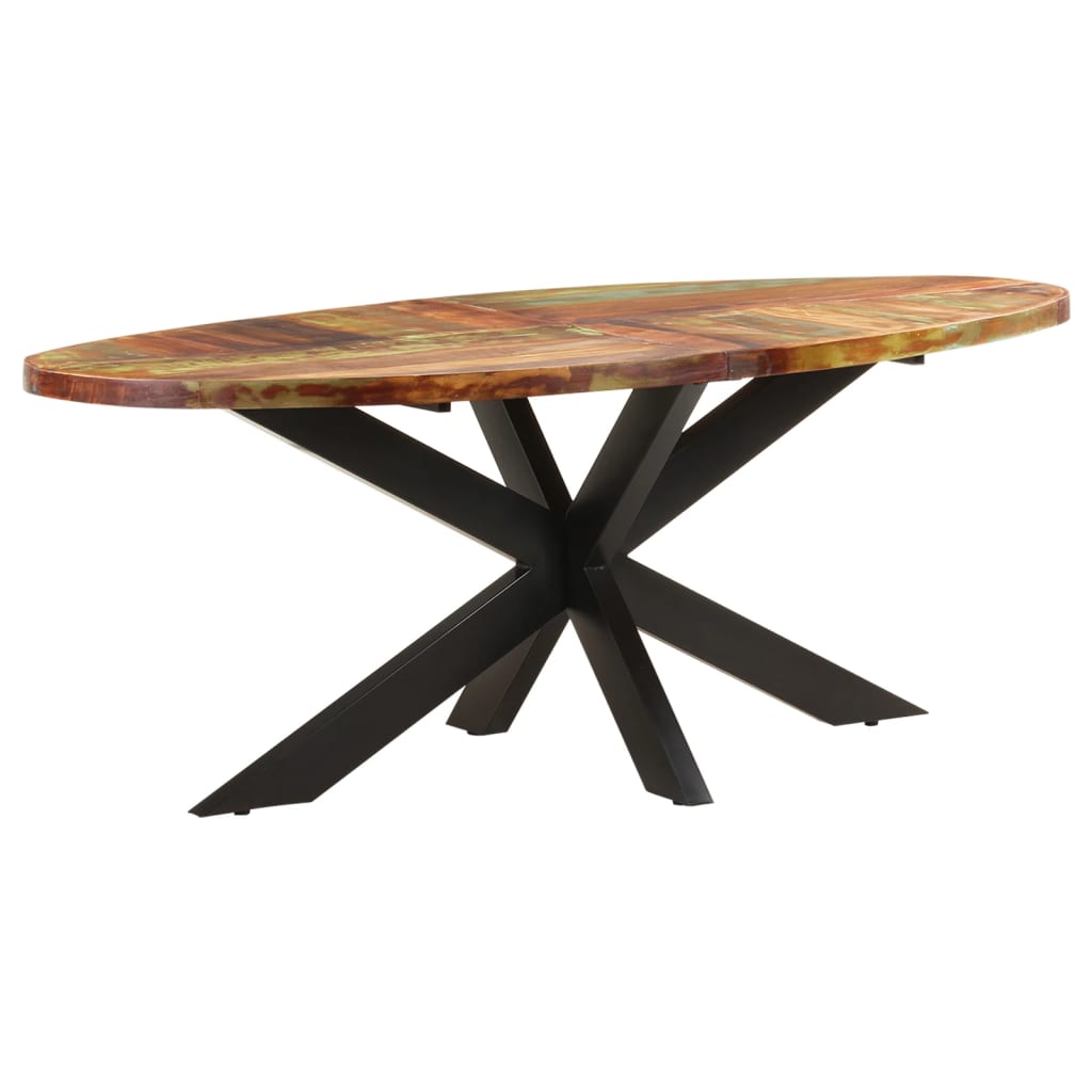 Table à dîner ovale 200x100x75 cm Bois de récupération solide - XIOS
