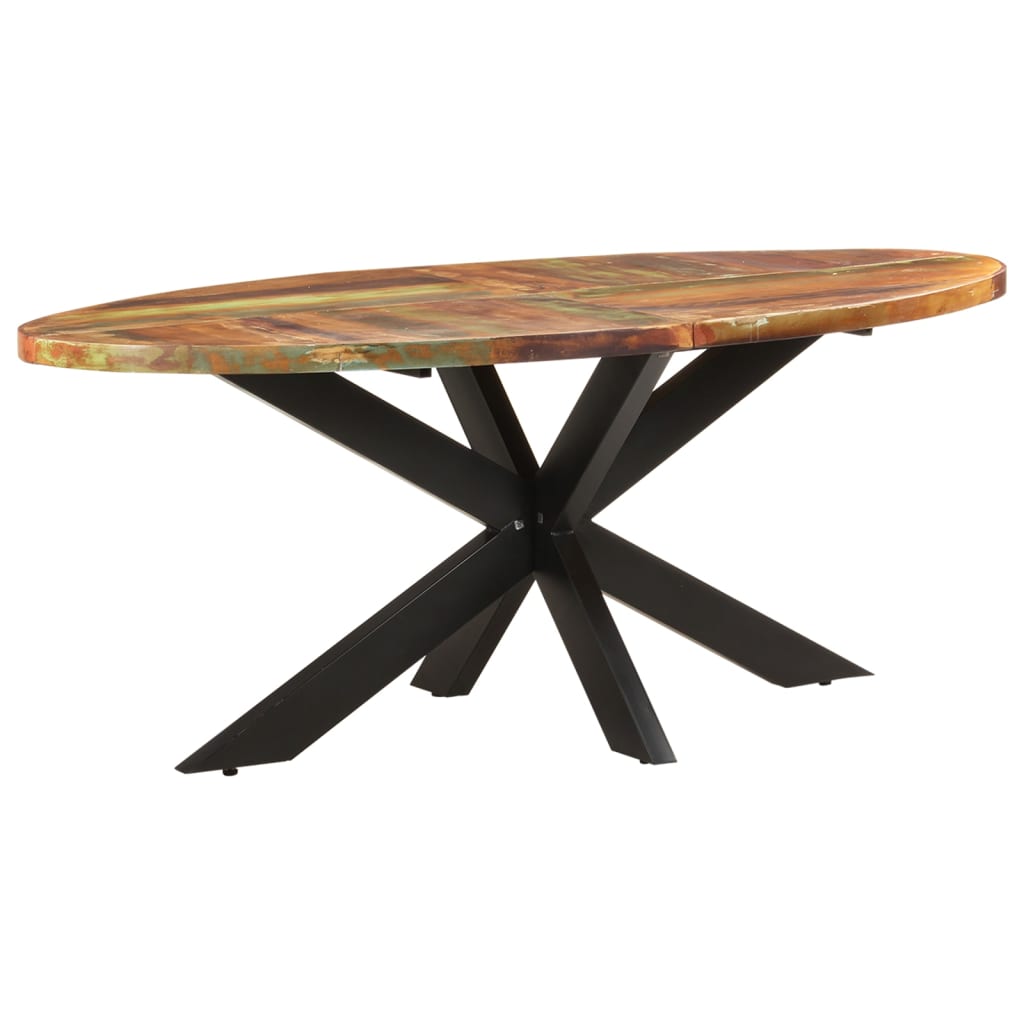 Table à dîner ovale 200x100x75 cm Bois de récupération solide - XIOS
