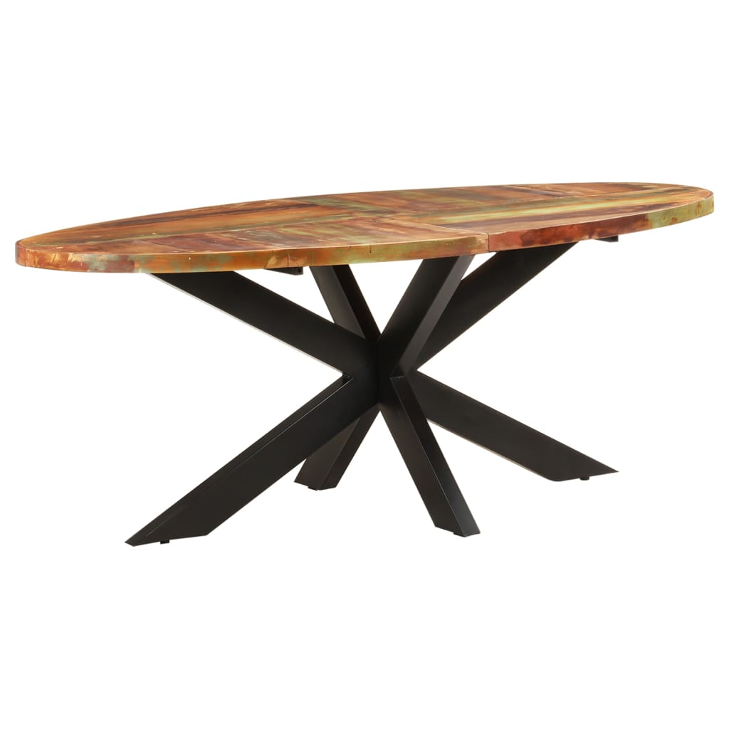 Table à dîner ovale 200x100x75 cm Bois de récupération solide - XIOS