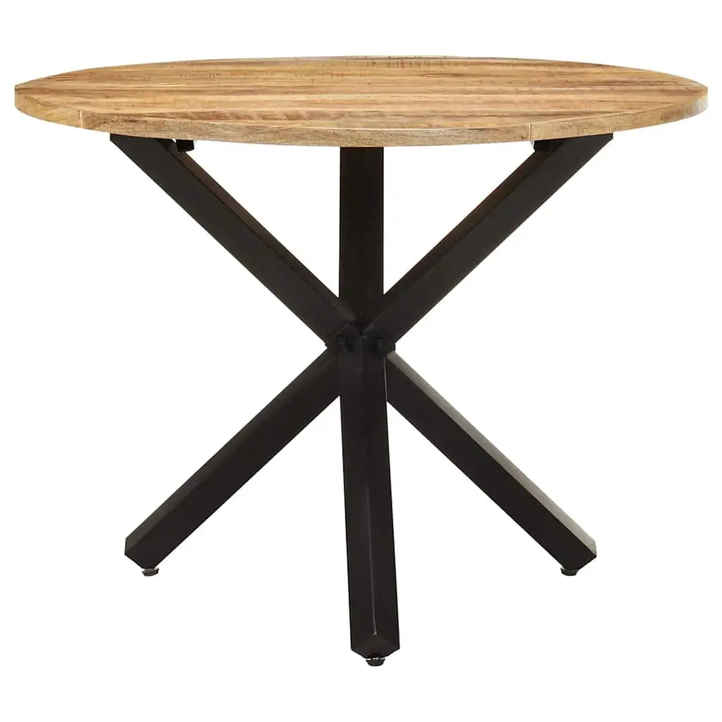 Table à dîner ronde 100x100x75 cm Bois de manguier brut - XIOS