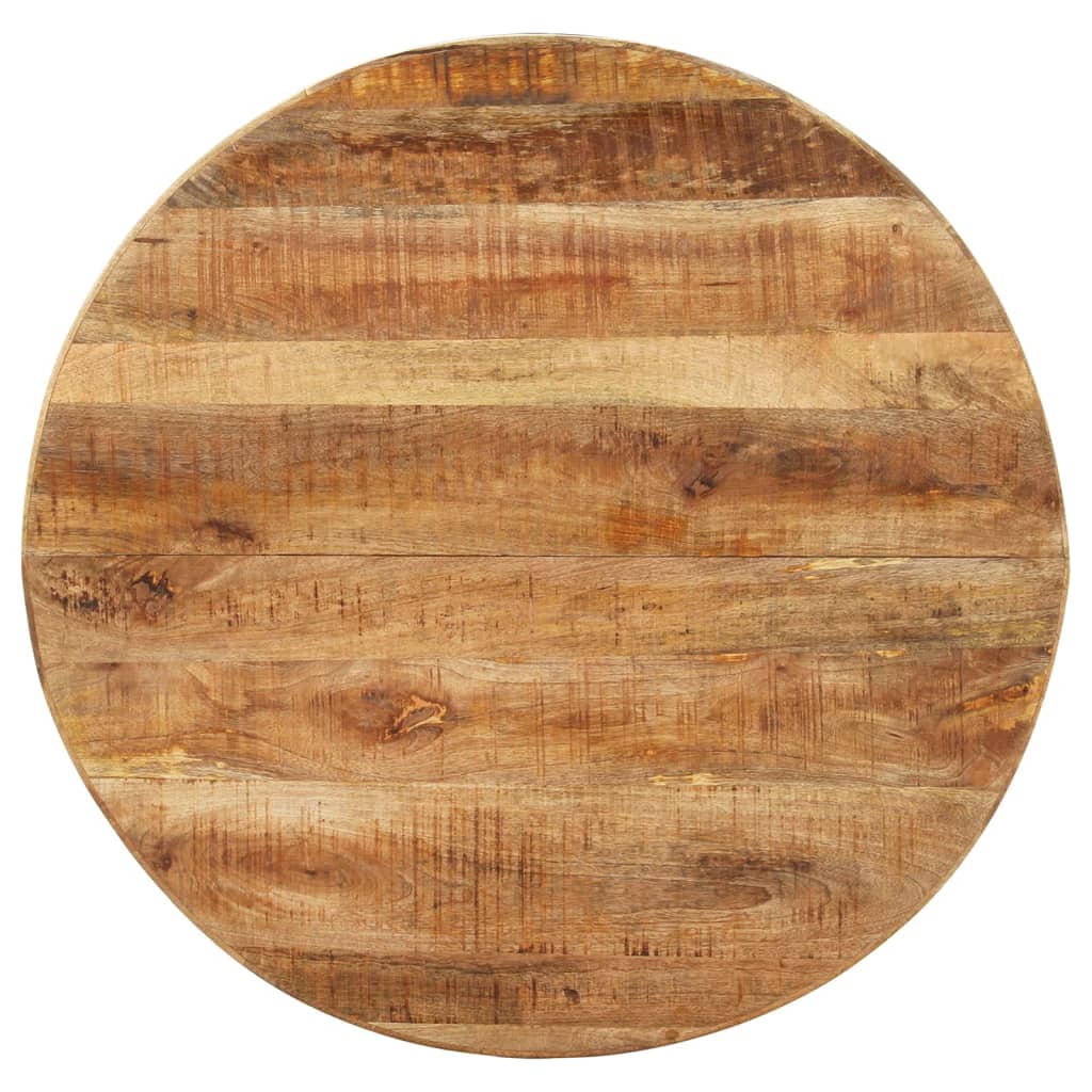 Table à dîner ronde 100x100x75 cm Bois de manguier brut