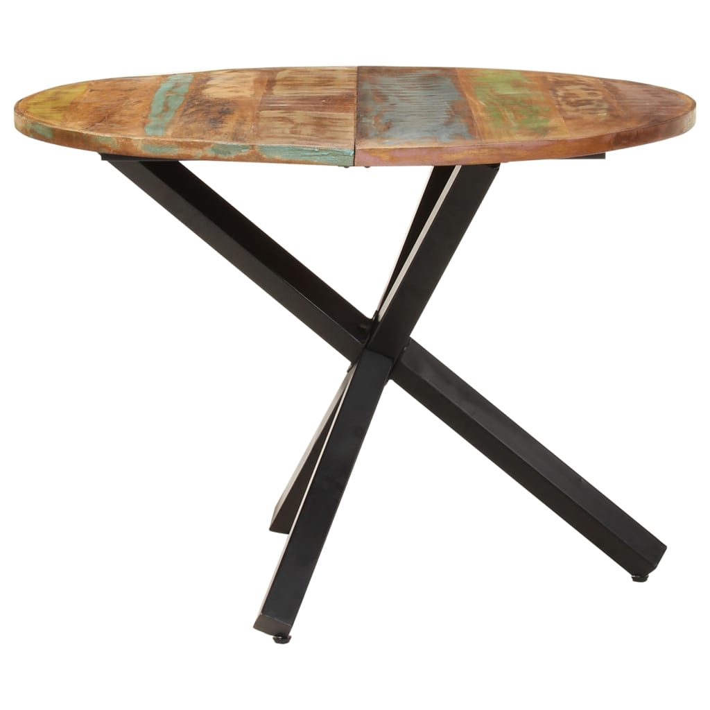 Table à dîner ronde 100x100x75 cm Bois de récupération massif