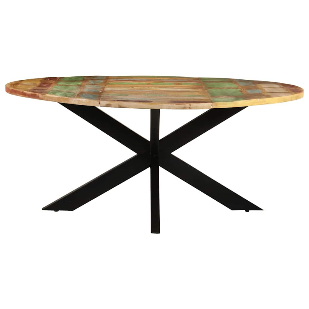 Table à manger ronde 175x75 cm Bois de récupération massif