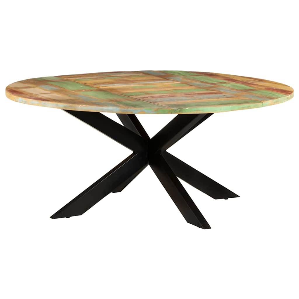 Table à manger ronde 175x75 cm Bois de récupération massif